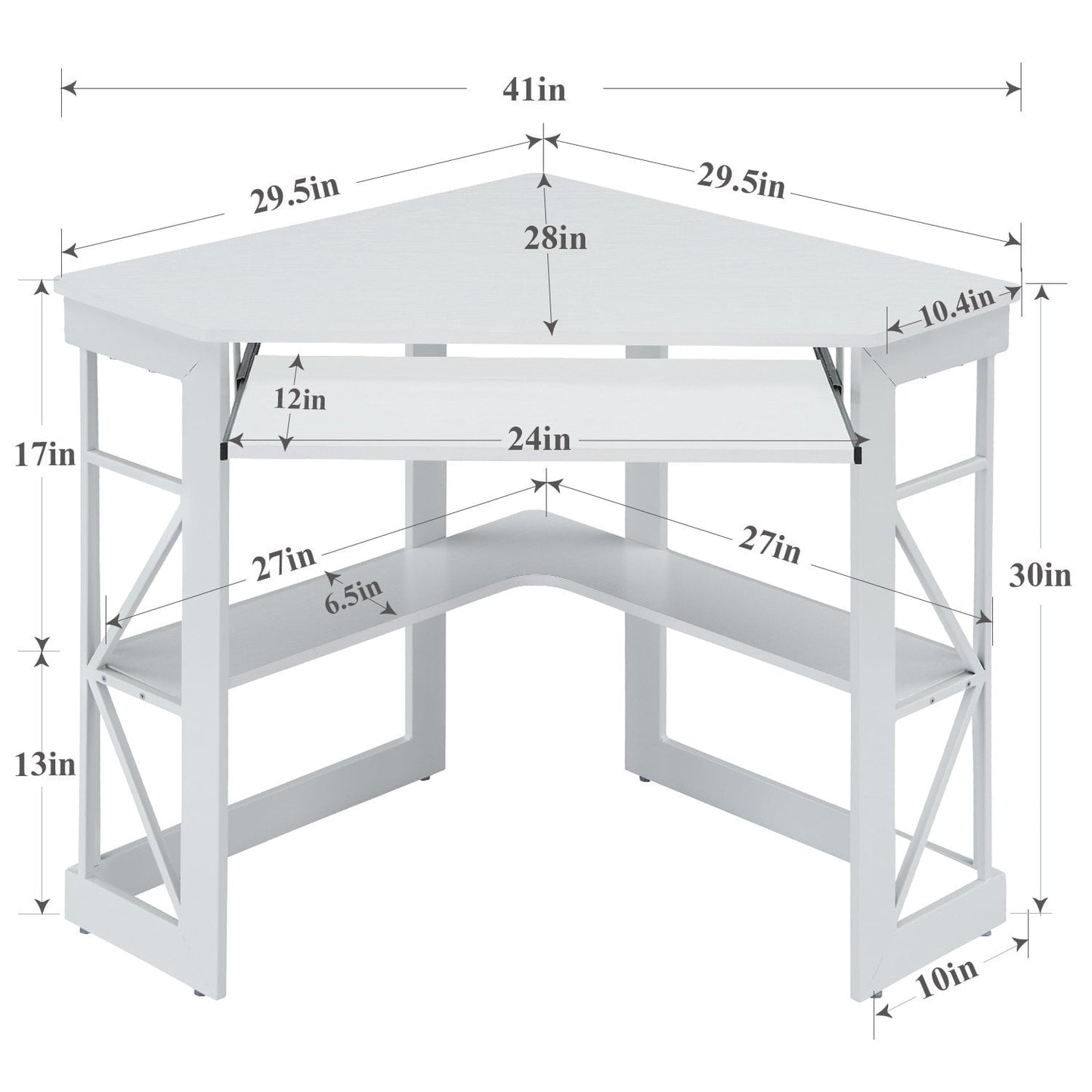 VECELO Corner Computer Desk Workstation Table for Home Office - waseeh.com