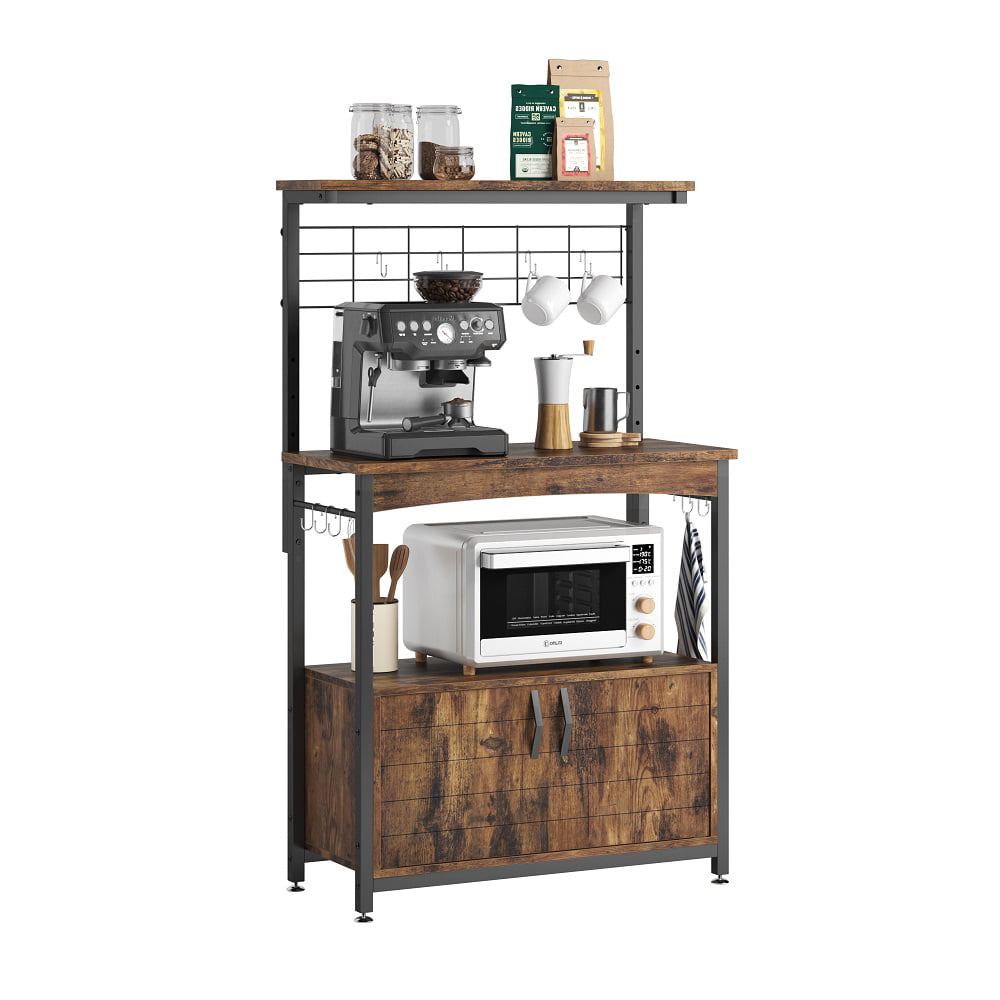 Bestier Kitchen Island Cart with Storage Rustic Design - waseeh.com