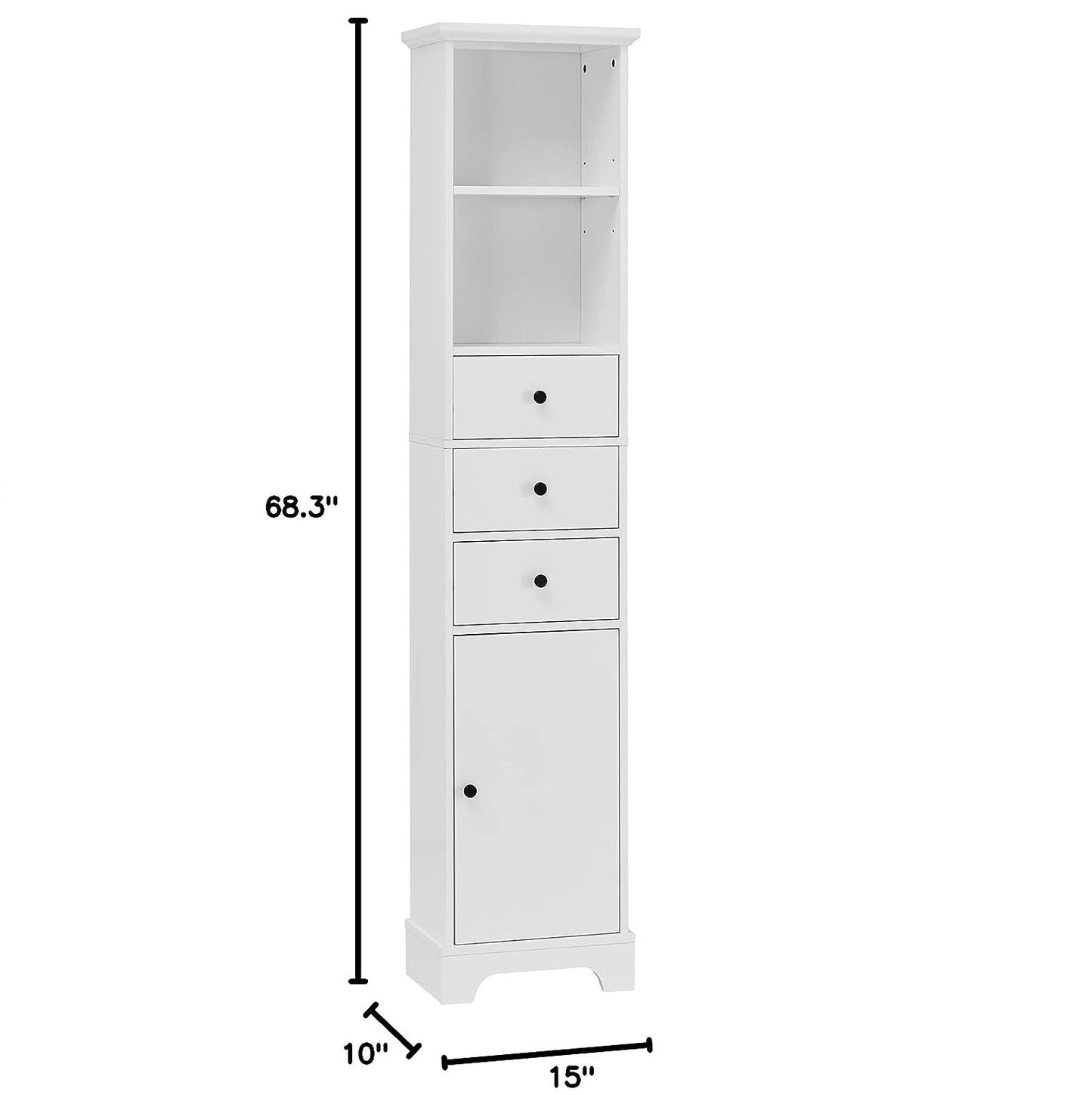 Merax Bathroom Cabinet Storage Shelve Tower