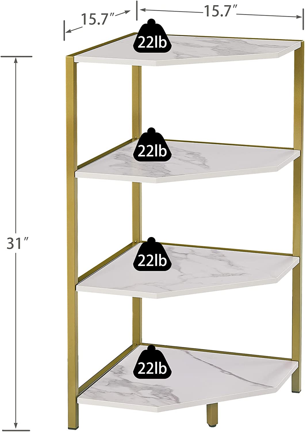 Banishe Corner Organizer Bookcase Storage Rack - waseeh.com