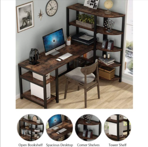 Space Savin Modern Computer Work Station Desk Organizer Table - waseeh.com