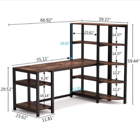 Space Savin Modern Computer Work Station Desk Organizer Table - waseeh.com