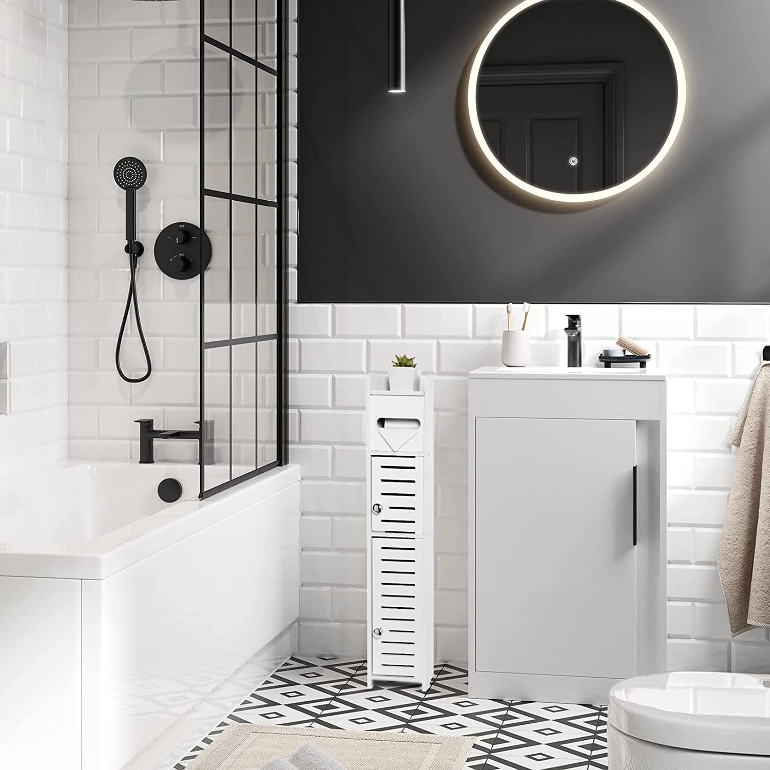 Slinel Tower Bathroom Rack - waseeh.com