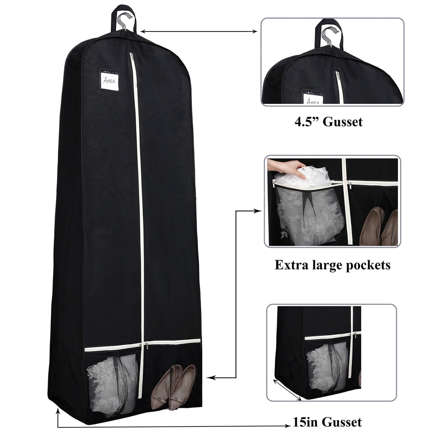 Sleek In Bridal Groom Wedding Dress Shoe Pocket Travel Garment Storage Bag - waseeh.com