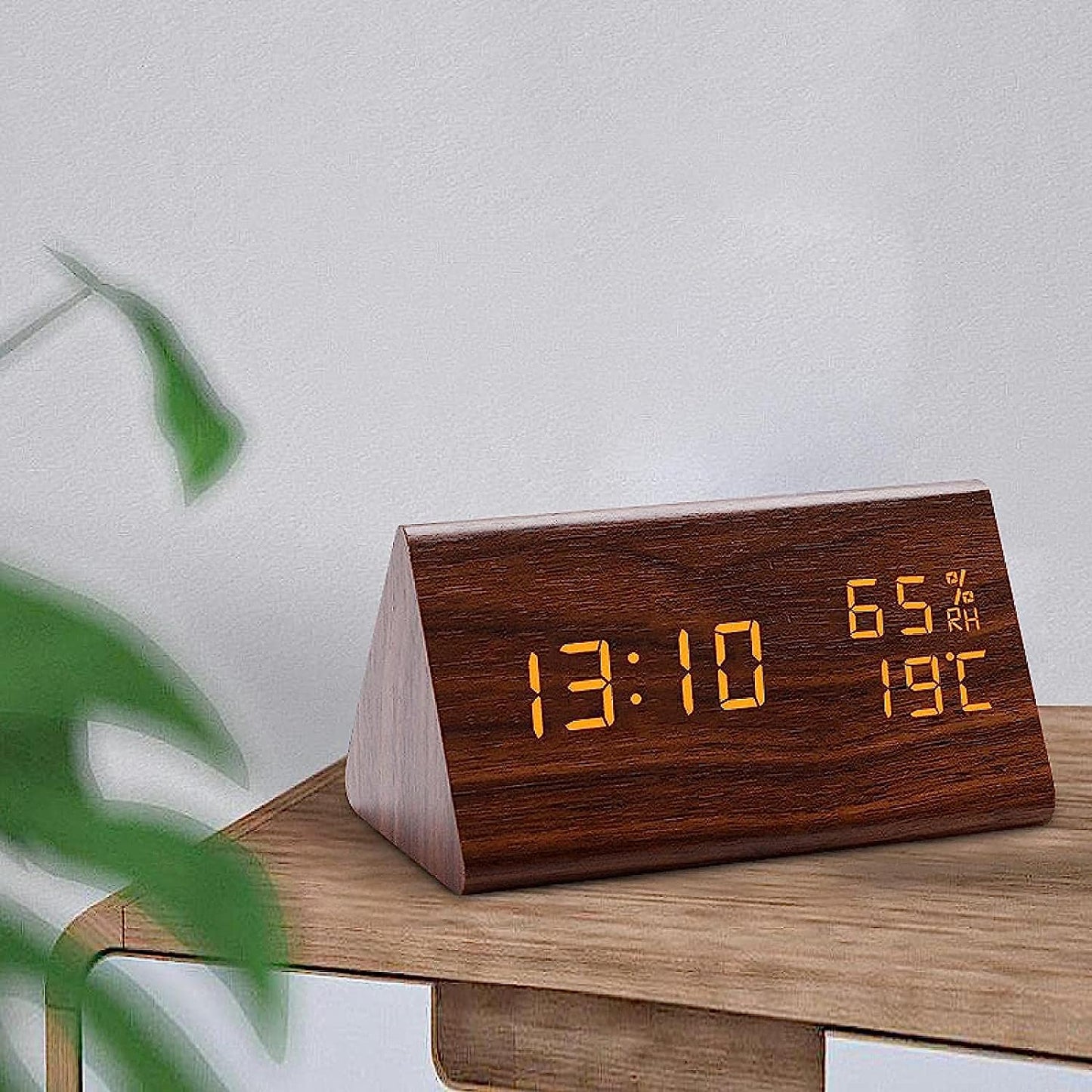 Curved Wooden Digital Alarm Clock - waseeh.com