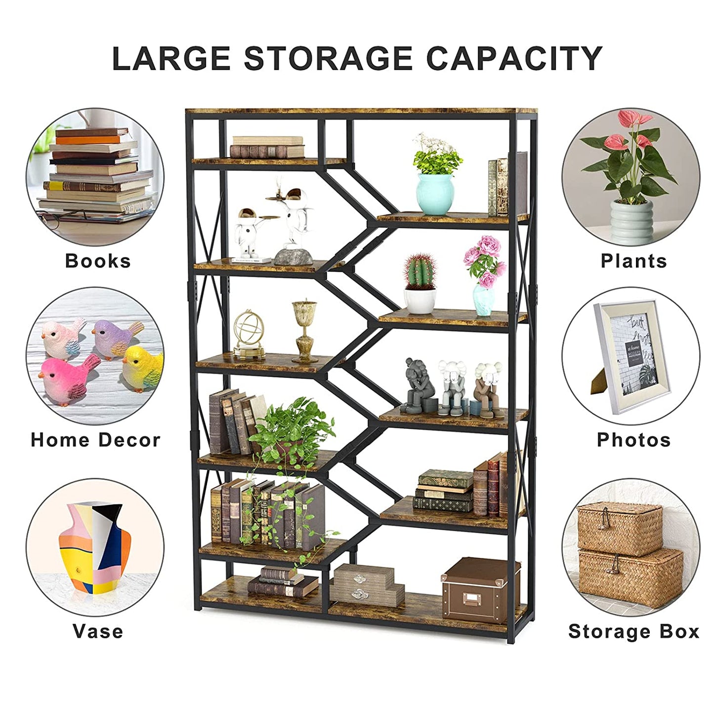 PAKASEPT Bookcase Shelve Organizer Decor Rack - waseeh.com