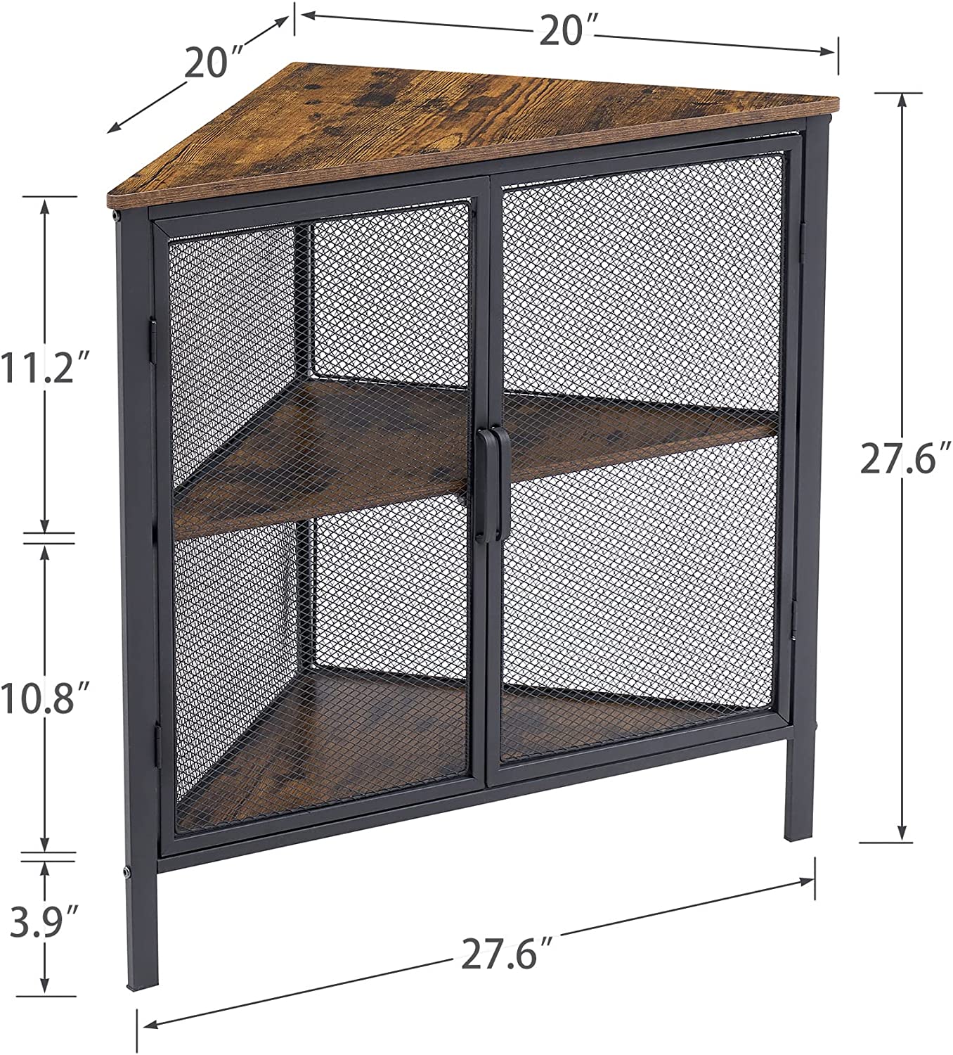 Corner Metal Frame Storage Shelf Organizer for Small Space - waseeh.com