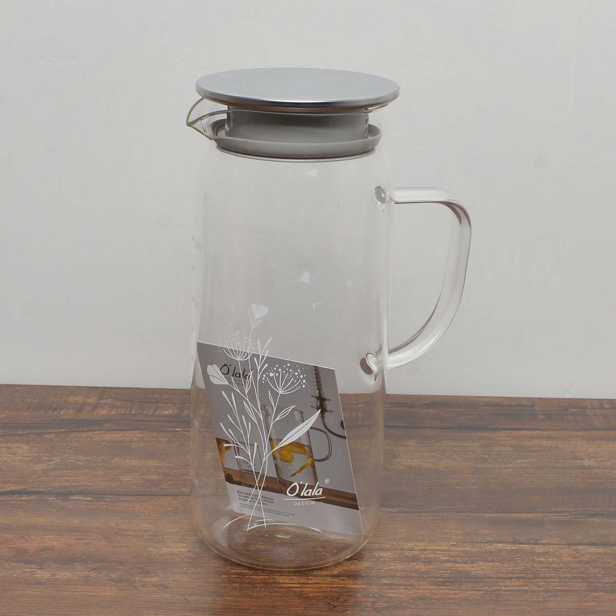 O'lala Borosilicate Glass Measuring Dispenser | Jug - waseeh.com