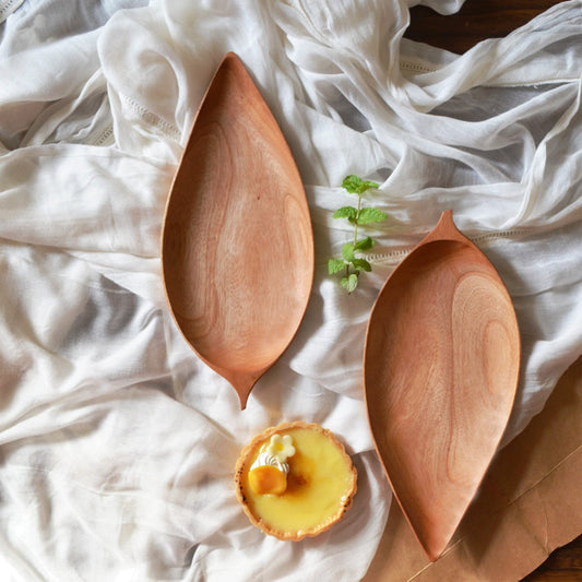 Leaf Wooden Platter Tray - waseeh.com