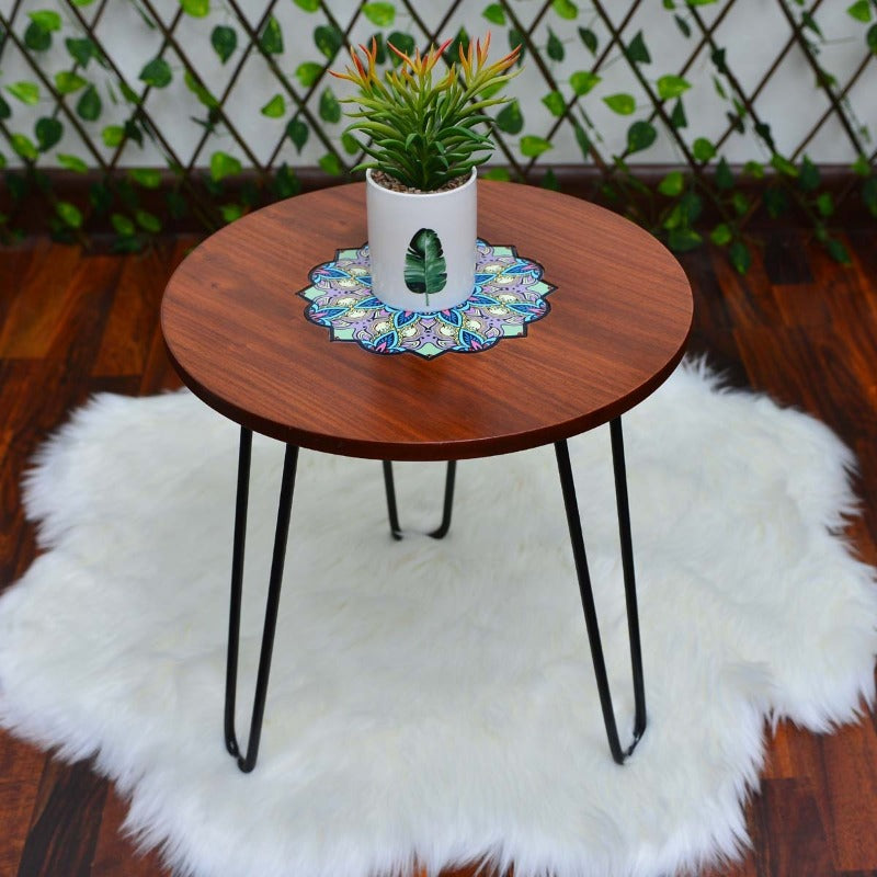 Asiatic Orchid Hairpin Leg Coffee Side Table (MDF) - waseeh.com