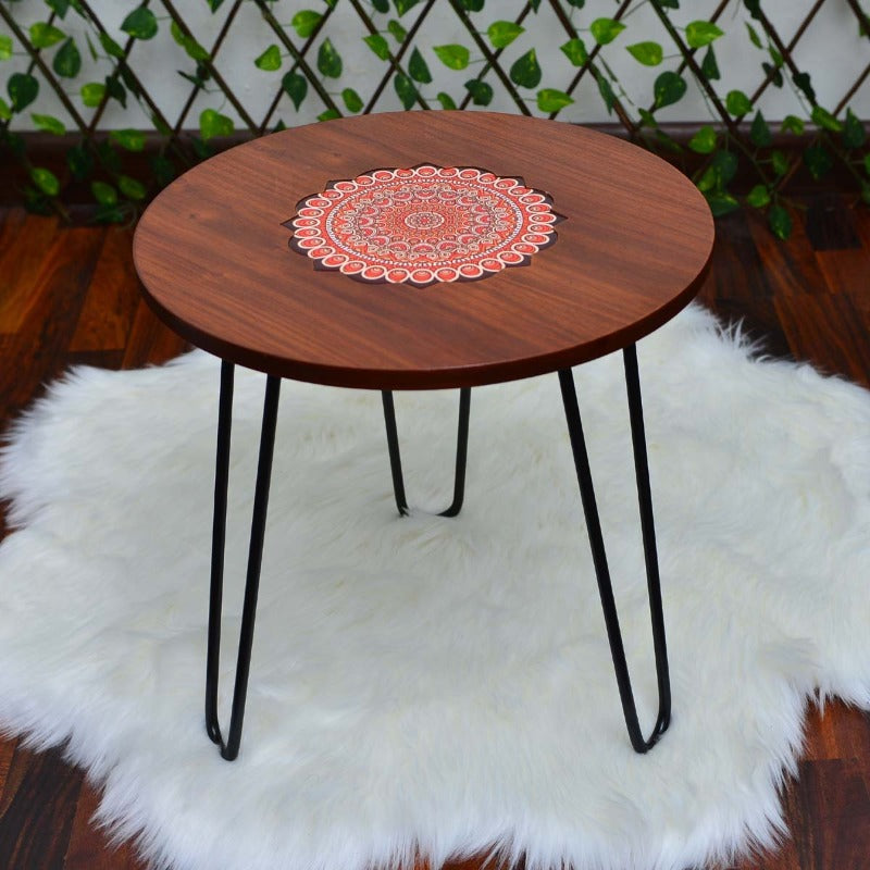 Asiatic Orchid Hairpin Leg Coffee Side Table (MDF) - waseeh.com