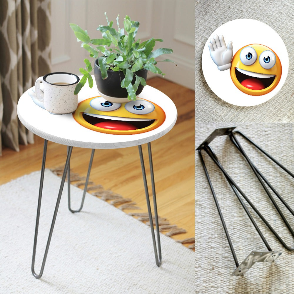 Character Emojis Living Lounge Center Side Hairpin Table - waseeh.com