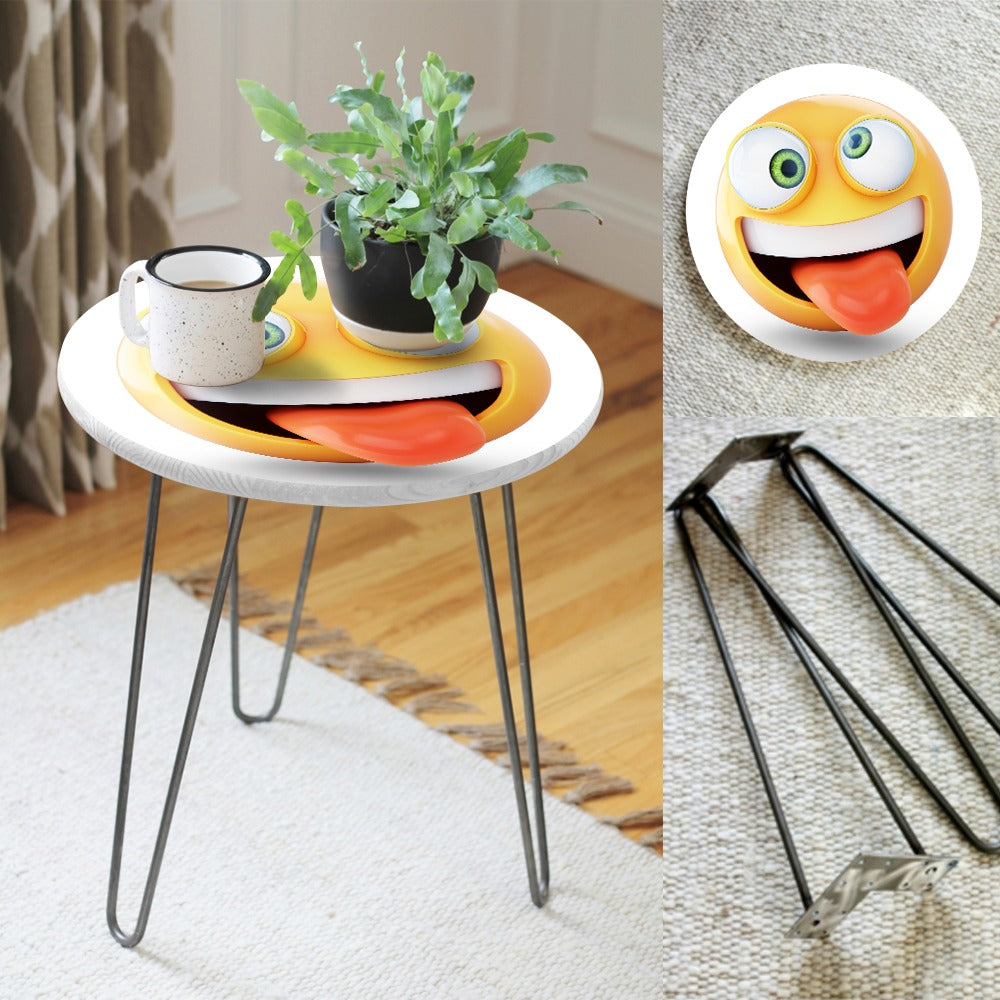 Character Emojis Living Lounge Center Side Hairpin Table - waseeh.com