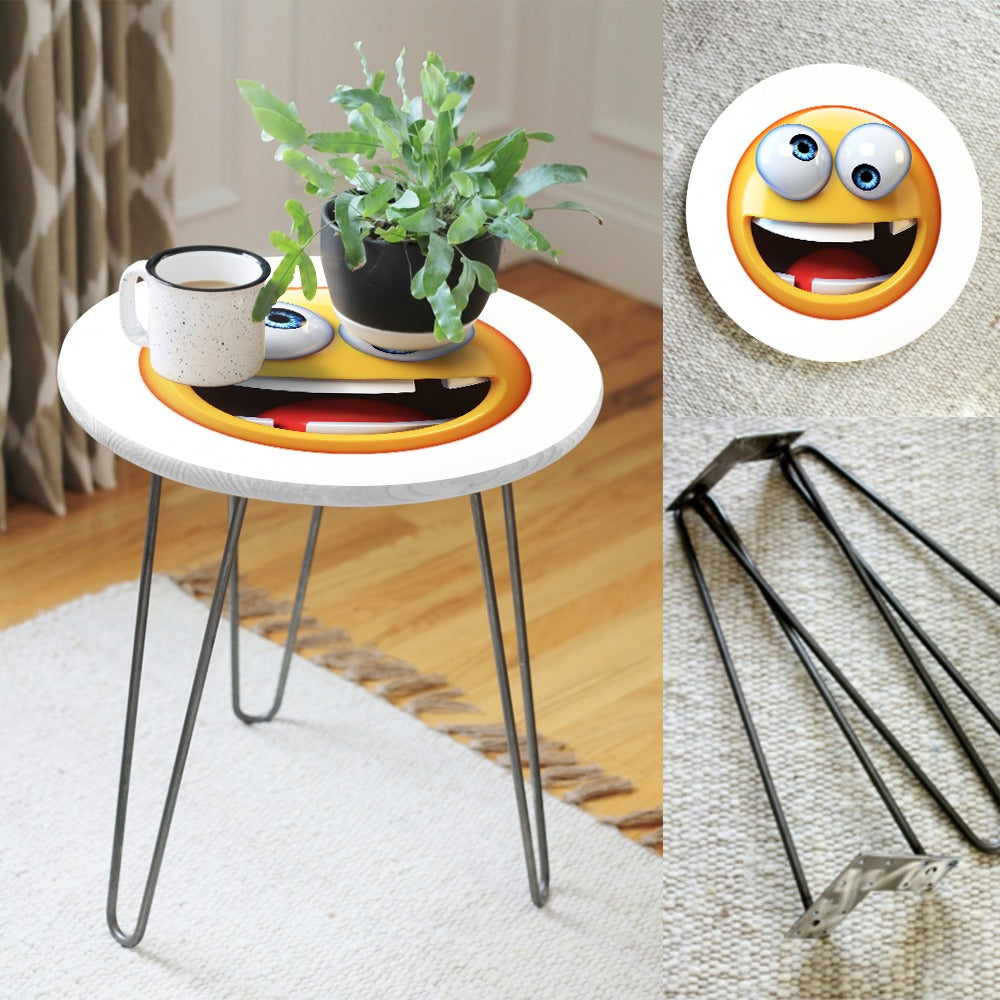 Character Emojis Living Lounge Center Side Hairpin Table - waseeh.com