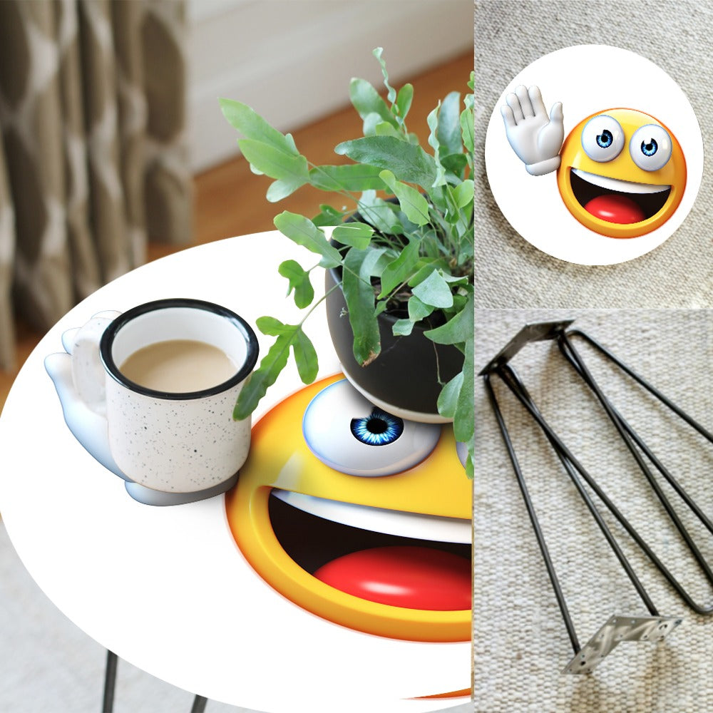 Character Emojis Living Lounge Center Side Hairpin Table - waseeh.com