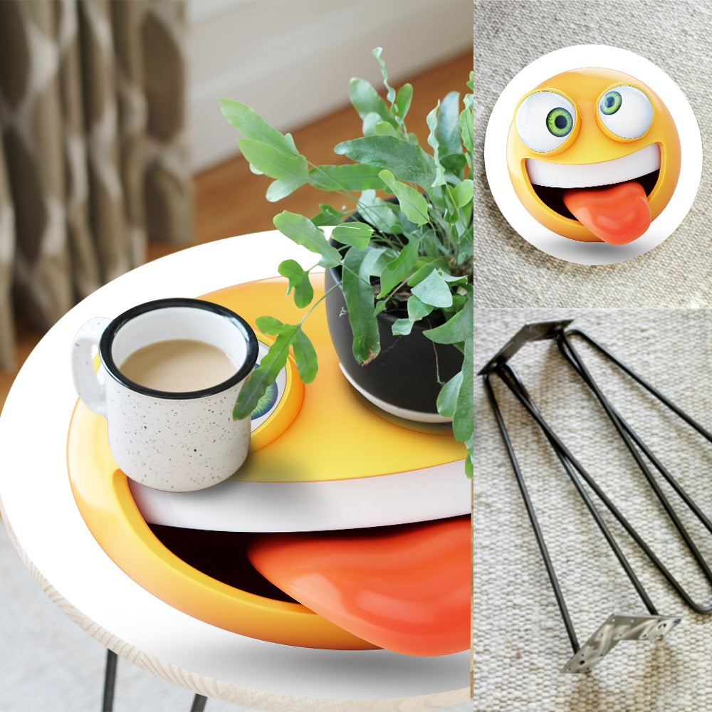 Character Emojis Living Lounge Center Side Hairpin Table - waseeh.com