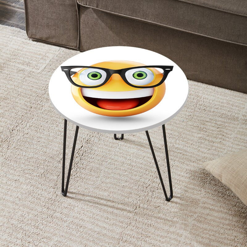 Character Emojis Living Lounge Center Side Hairpin Table - waseeh.com