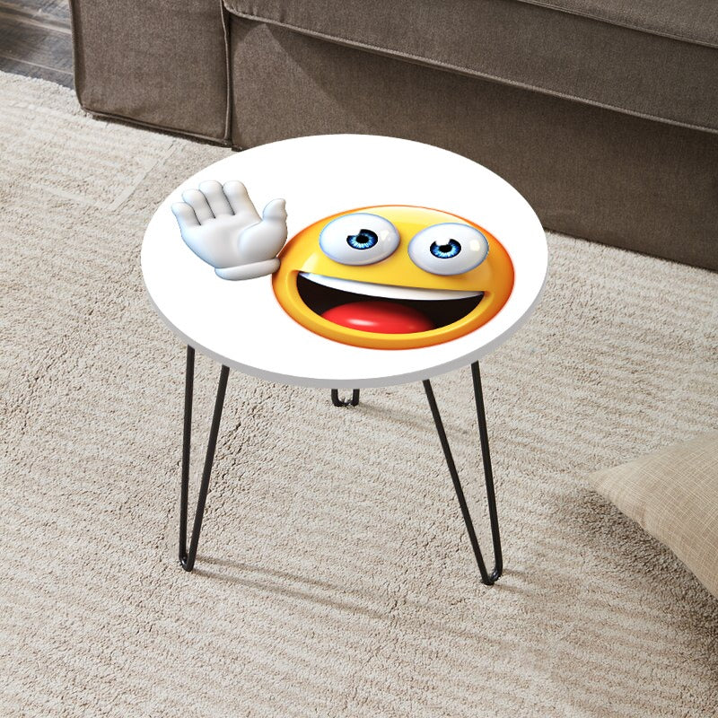 Character Emojis Living Lounge Center Side Hairpin Table - waseeh.com