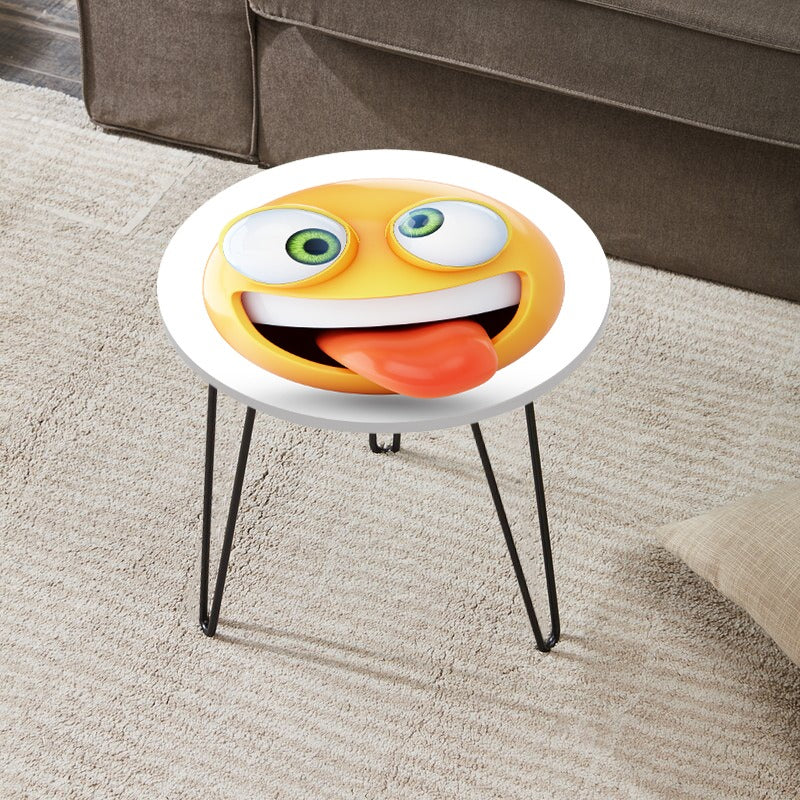 Character Emojis Living Lounge Center Side Hairpin Table - waseeh.com