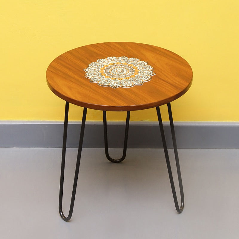 Asiatic Orchid Hairpin Leg Coffee Side Table (MDF) - waseeh.com