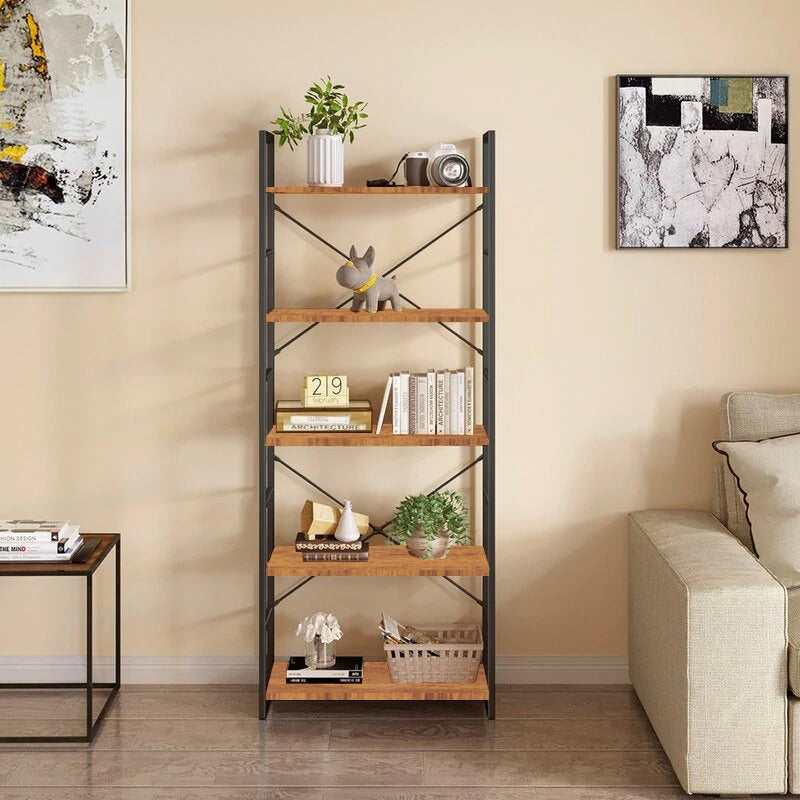 Adriene Standard Living Room Bookcase Organizer Decor Rack - waseeh.com