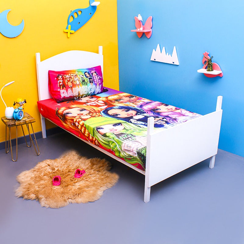 Rainbow "Girls Group" Bedsheet - waseeh.com