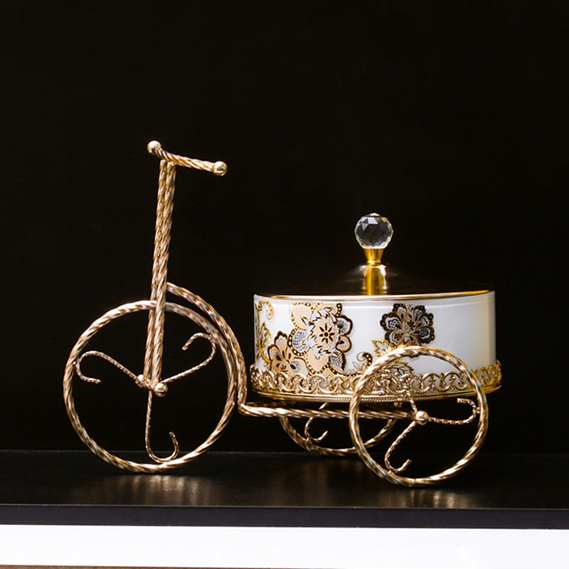 Golden Metal Cycle Decor - waseeh.com