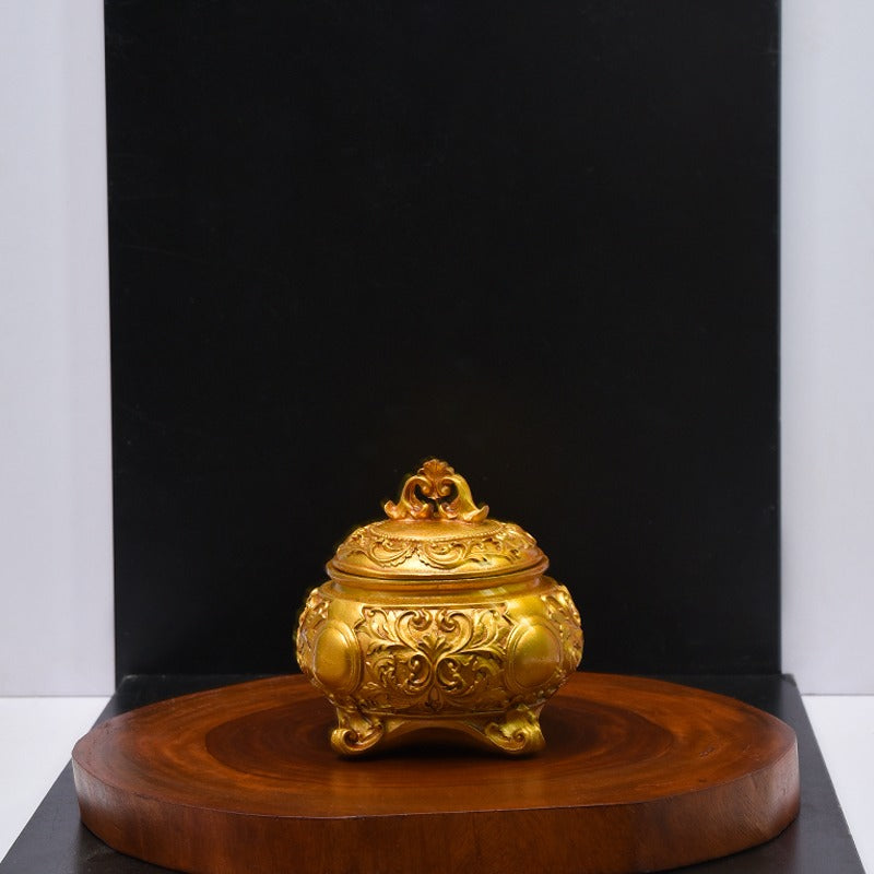 Antique Golden Storage Box - waseeh.com