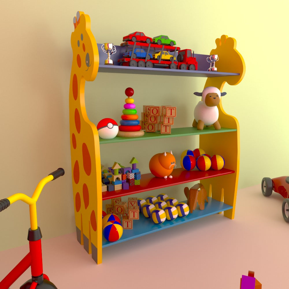 Shady Giraffe Kids Toy Bookcase Organizer Rack - waseeh.com