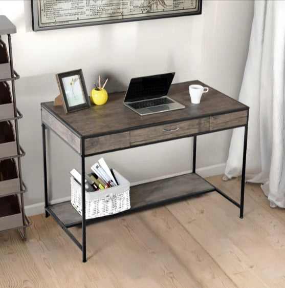 Healey Living Room Office Wide Organizer Writing Desk - waseeh.com