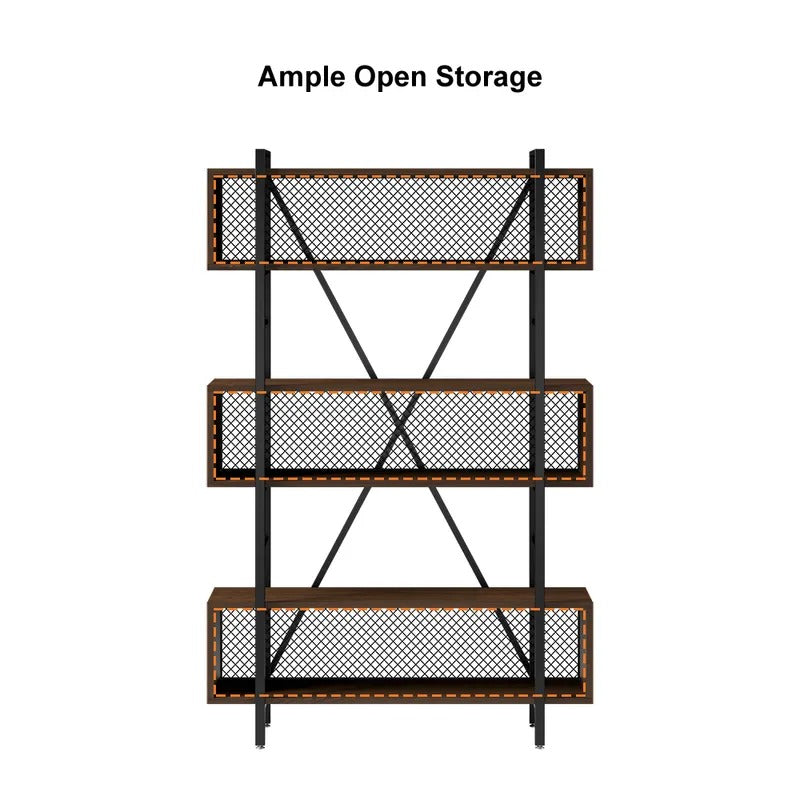 Mesh Etagere Lounge Living Room Bookcase Organizer Storage Rack - waseeh.com