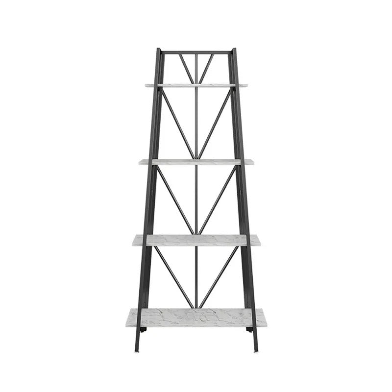 Carnation Modern Ladder Living Drawing Room Freestanding Bookcase shelve Rack - waseeh.com