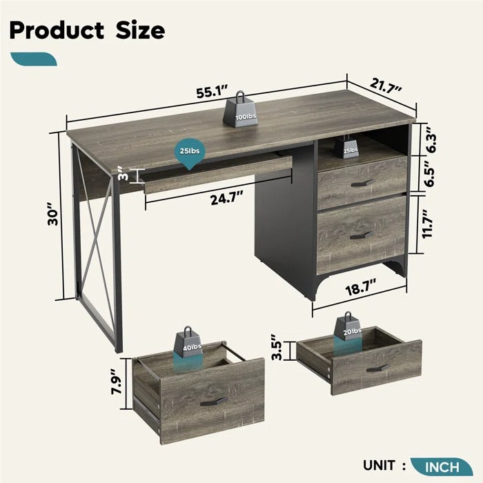 Labelle Living Room Office Work Station Organizer Drawer Desk Table - waseeh.com