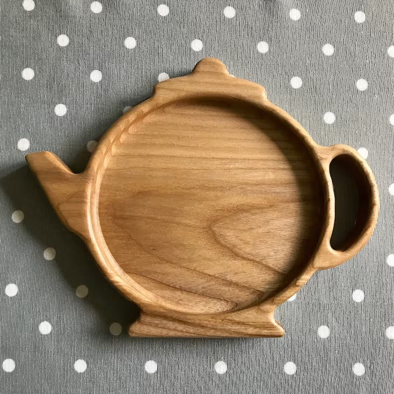 Teapot Wooden Kitchen Serving Tray - waseeh.com