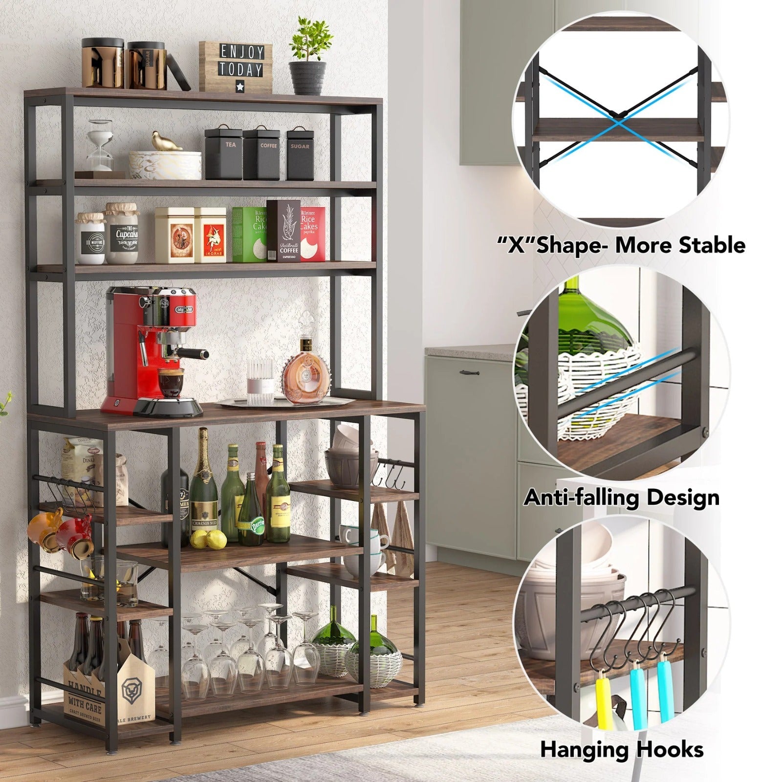 Diverse Oven Kitchen Utensils Cups Spice Storage Organizer Bakers Rack - waseeh.com