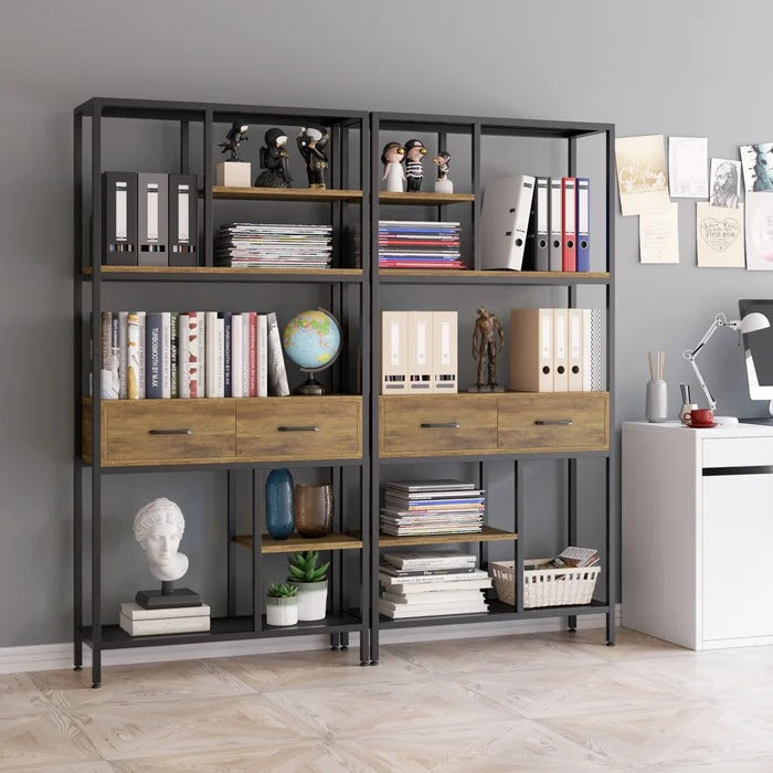 Eckles Lounge Living Room Storage Organizer Bookcase Rack Decor - waseeh.com