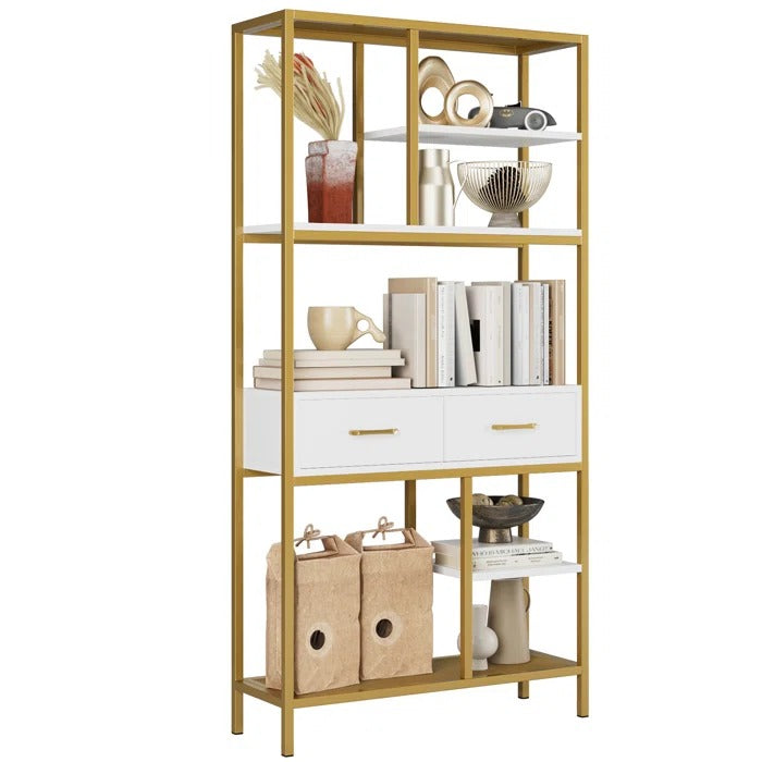 Eckles Lounge Living Room Storage Organizer Bookcase Rack Decor - waseeh.com