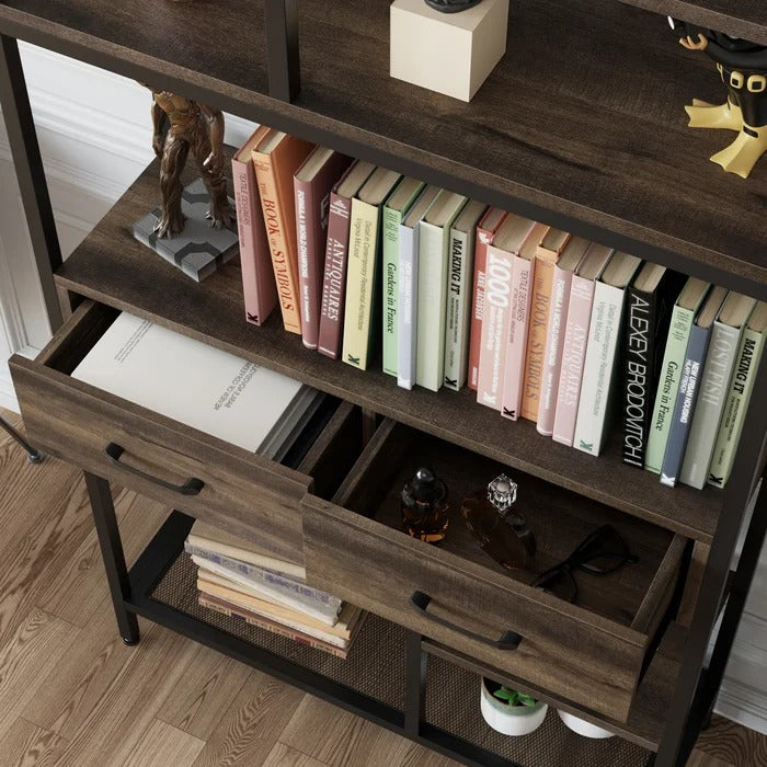 Eckles Lounge Living Room Storage Organizer Bookcase Rack Decor - waseeh.com