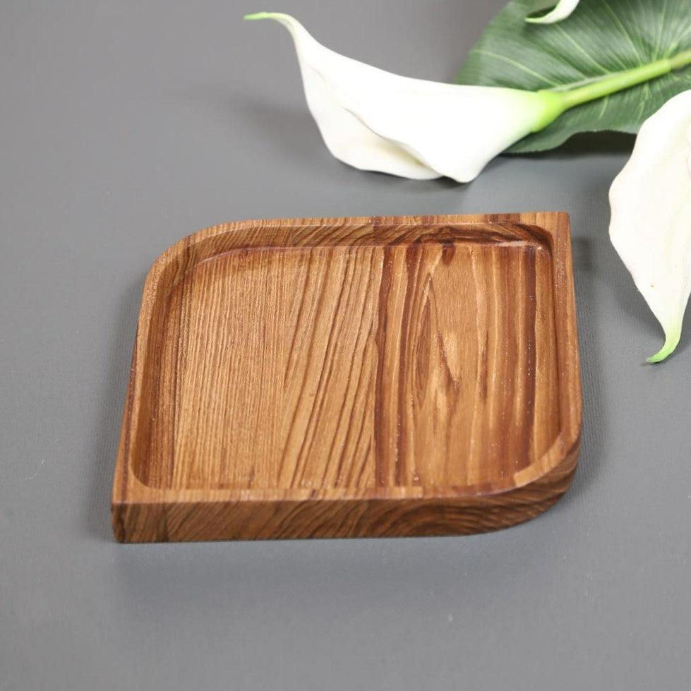 Folio Platters Solid Wood Kitchen Dining Room Serving Coaster Tray - waseeh.com