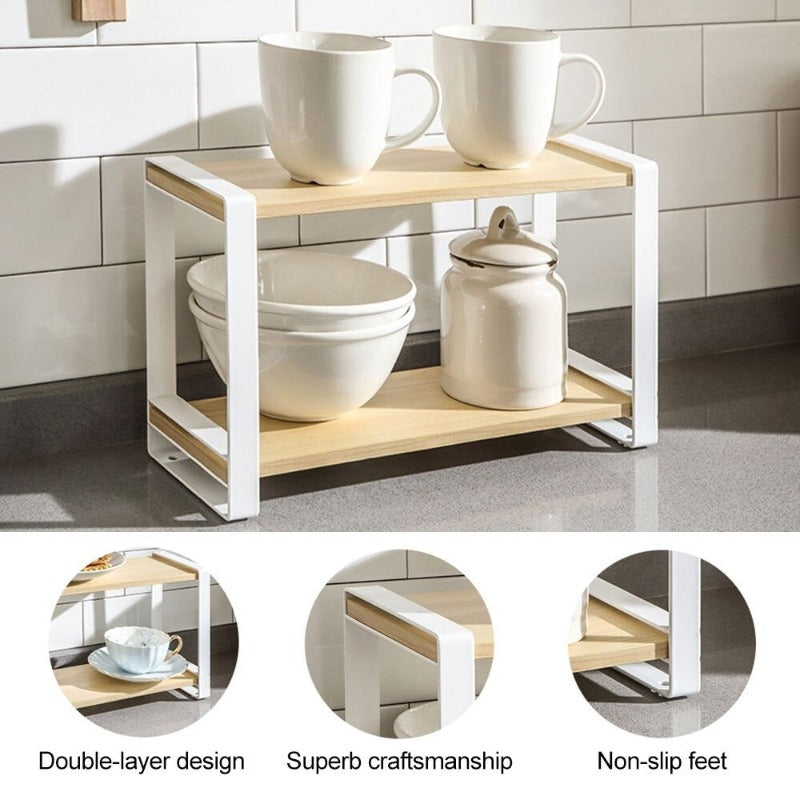 The Desktop Storage Rack (2-Tier) - waseeh.com